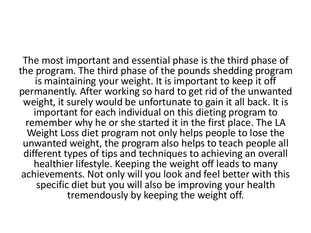 La Weight Loss Menu Plan PDF A Comprehensive Guide