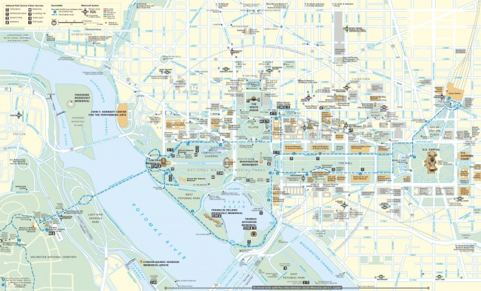 Map dc washington printable walking tourist tour intended source maps choose board attractions Washington dc walking tour map pdf